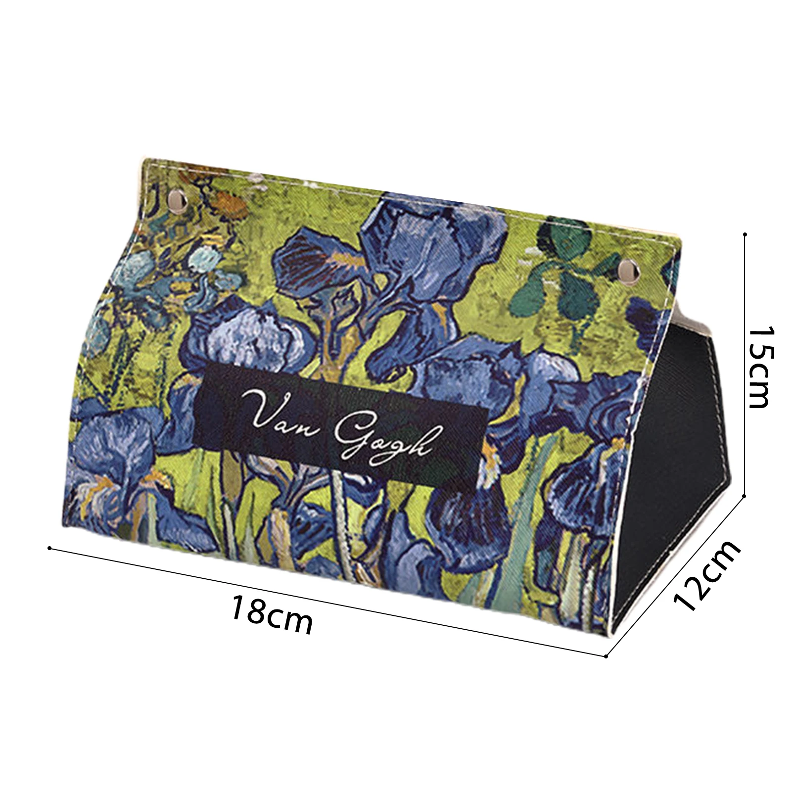 Leather Tissue Holder Oil Painting Tissue Box Bedroom Kitchen Storage Box Napkin Holder For Home Office Desk Decoration 6