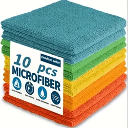 Microfiber Household Cleaning Towels - Durable & Absorbent (10PCS)