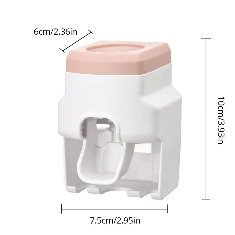 Automatic Toothpaste Dispenser Creative Wall Mount and Small Toothbrush Holder Squeezer for Family Shower Bathroom 1pc