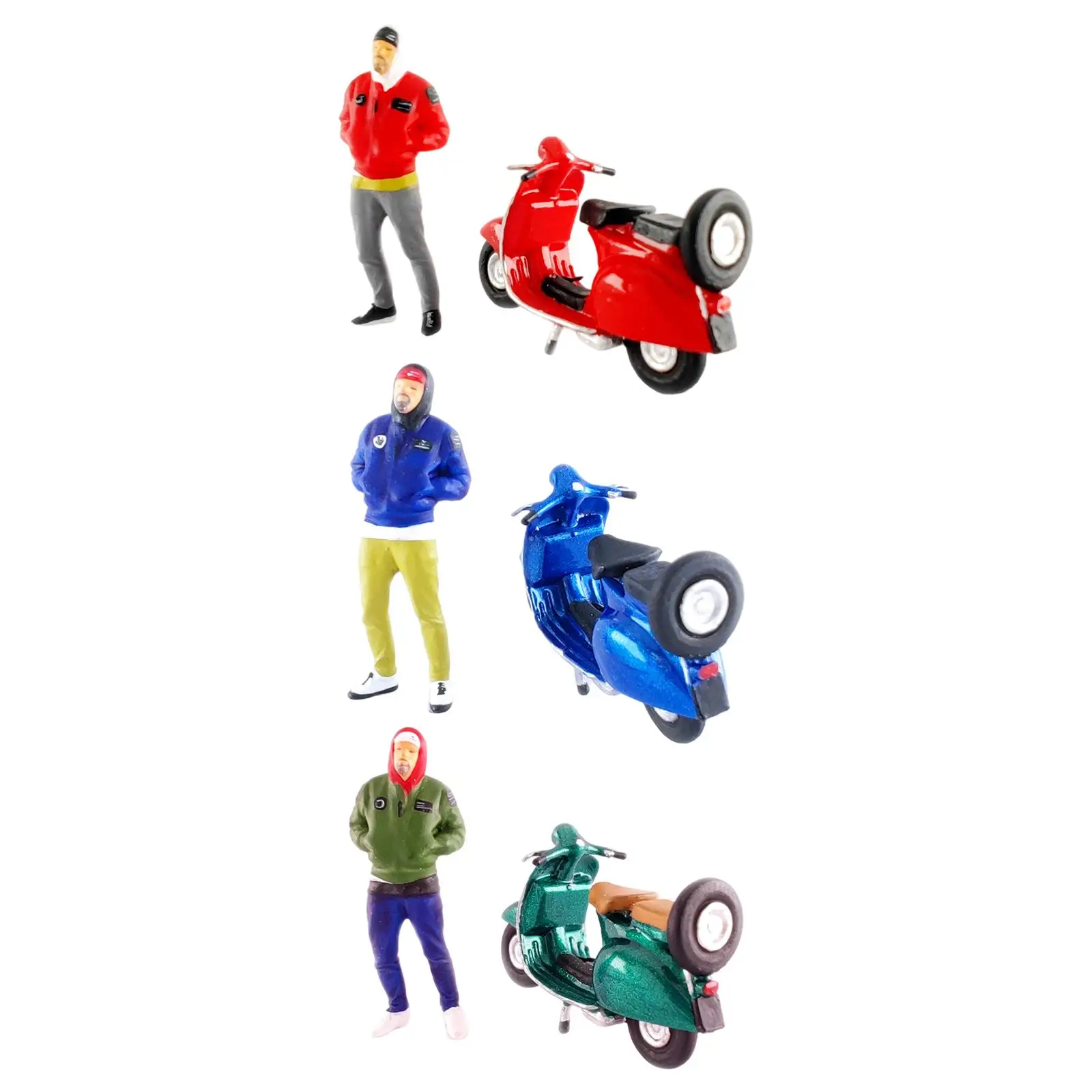 

Ручная роспись 1:64 фигурки Bearded Brother модель мотоцикла архитектуры диотома пейзаж миниатюрные сцены модель персонажа игрушка