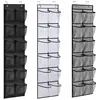 24 Grids Wall-Mounted Sundries Shoe Organiser Fabric Closet Bag Storage Rack Mesh Pocket Clear Hanging Over The Door Cloth Box 1