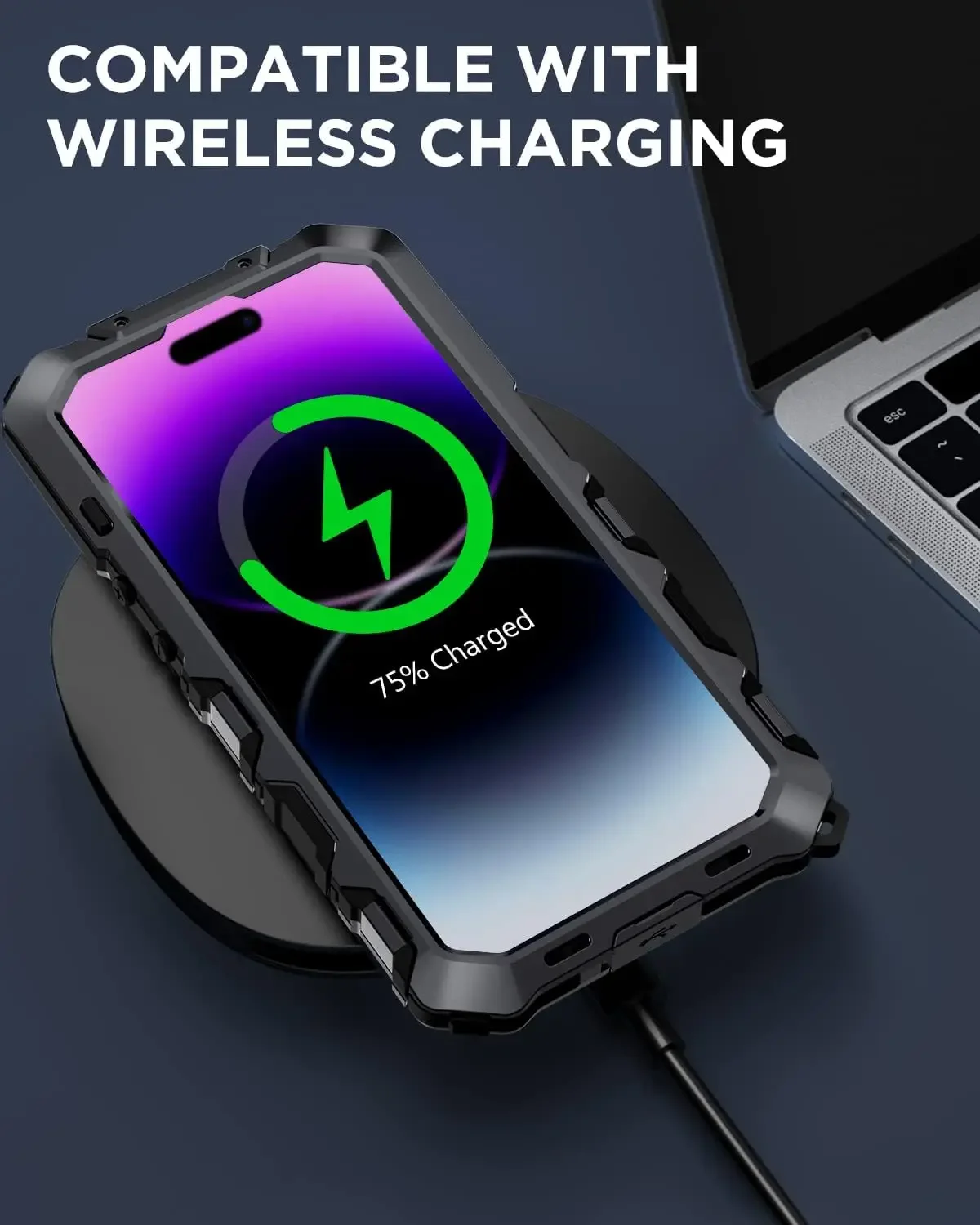 for iPhone 15 14 Pro Max Case Metal Military-Grade Built-in