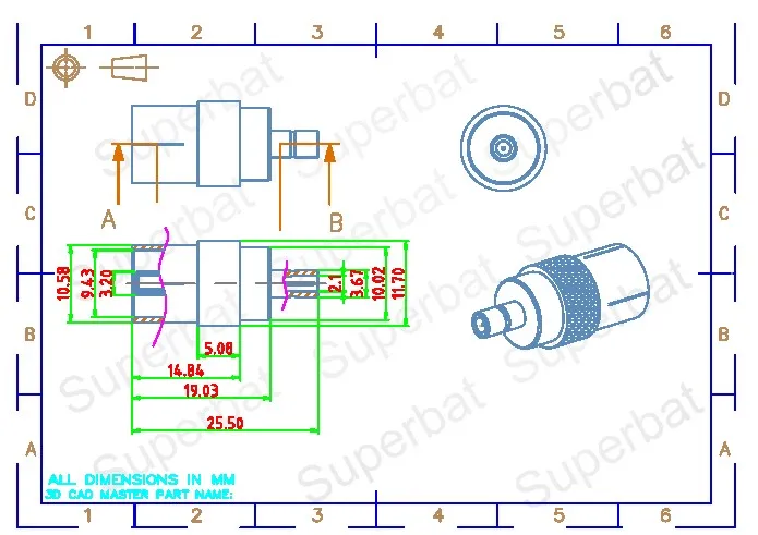 TV Tuner Antenna Adapter RF Coaxial Connector for DVB T