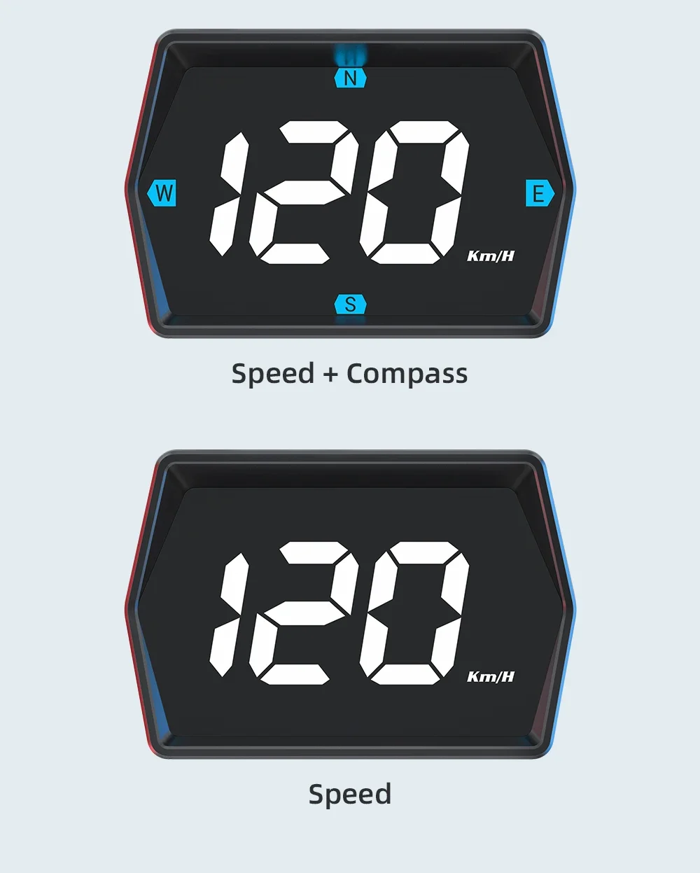 GPS HUD G20 Car Digital Speedometer Head-up Display Speed Meter Mph Kmh Compass