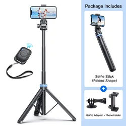 Wireless Bluetooth Remote Selfie Stick Tripod & Smartphone Stand (Black)