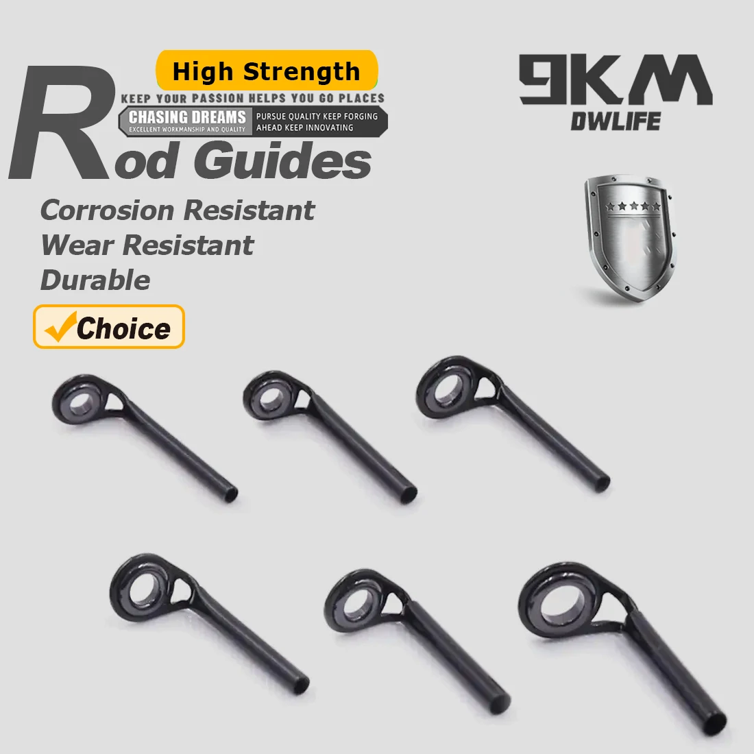 Kit anneaux canne pêche 5-10 pièces MKT - Ceramique inox 1.2-2.0mm pour eau douce et mer réparation