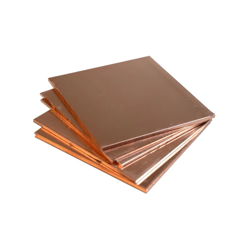 Flat Sheet Copper Sheet Thickness Copper Plate CNC Frame Model Mould DIY Construction Pad 0.5mm To 1.5mm X 100mm X 100mm T2 Square Materials (Size : 0.8mm, Color : 300x300mm - View #2