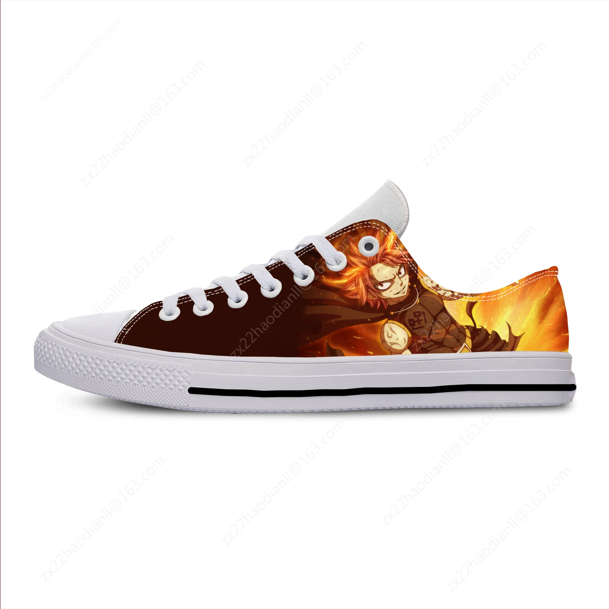 Japanese Anime Manga Cartoon Fairy Tail END Funny Casual Cloth Shoes Low Top Breathable Lightweight 3D Print Men Women Sneakers