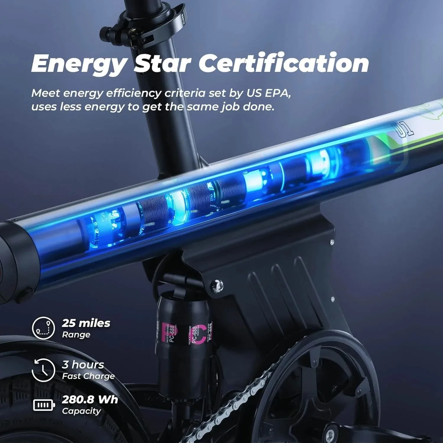 Electric Bike for Adults with Removable Battery 25Miles Electric Mountain Bike LCD Display