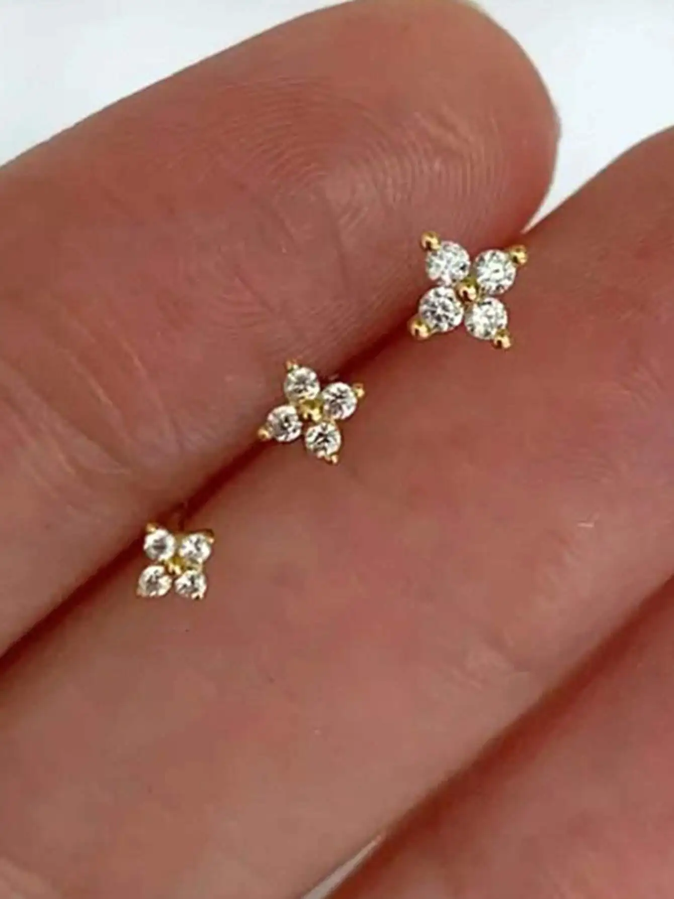 1 Pair Fashion Cubic Zirconia Stud Earrings For Women For Wedding Engagement Anniversary Party Jewelry Valentine's Day Gift