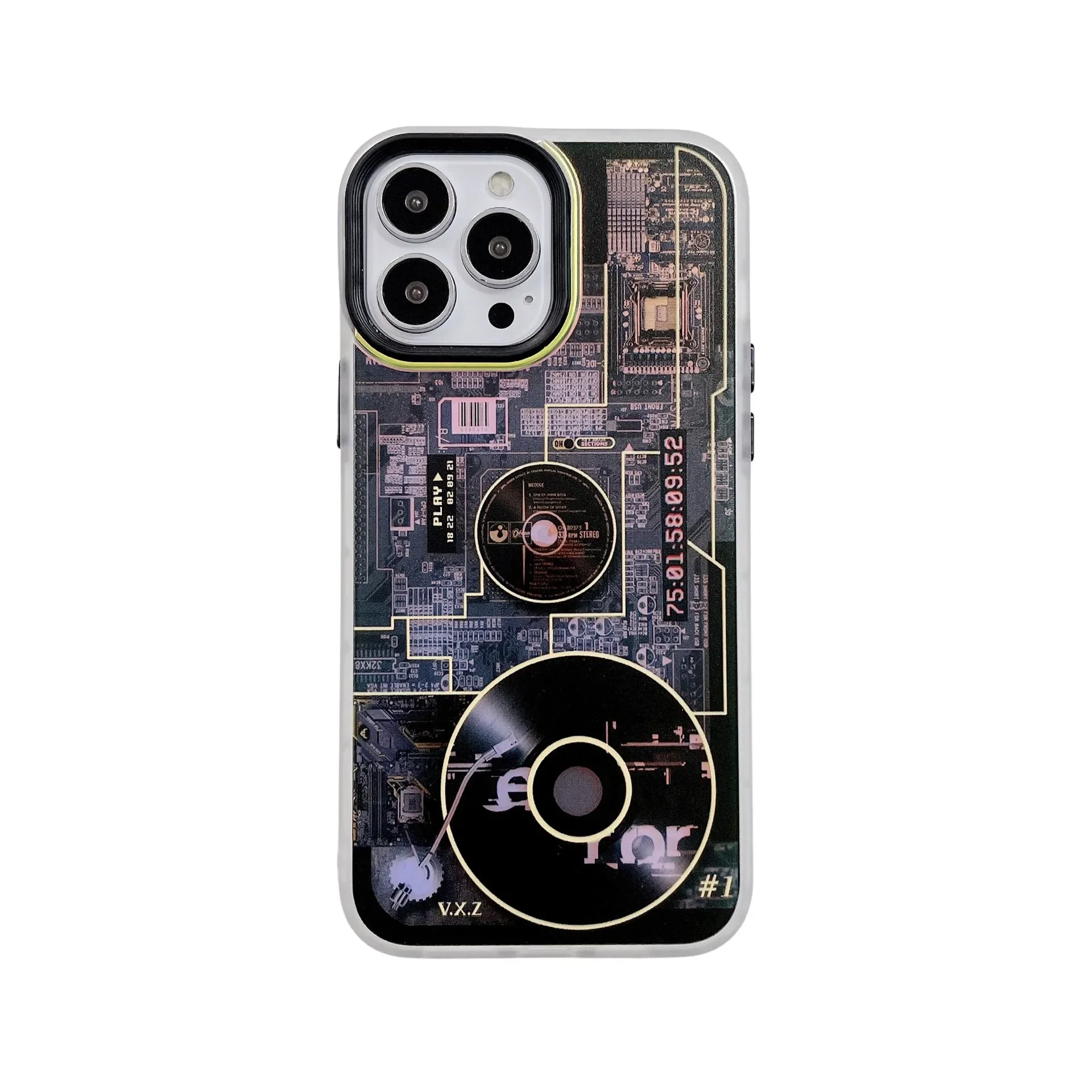 

Laser Three-in-One For iphone 14 Puls 13 12 Pro Max Case Ghost XR XS Creative Personality Drop-Resistant Records Iphone11 Cover