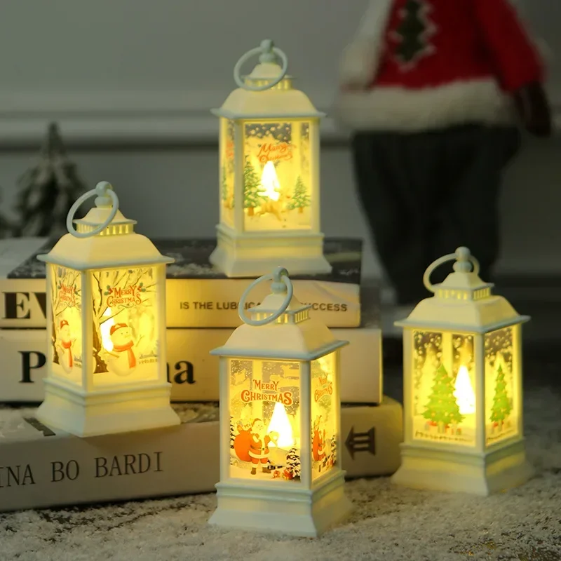 

Santa Lantern Wind Lights Christmas Fairy LED Candle Lamp Ornament Christmas Decorations for Home Navidad New Year Night Light