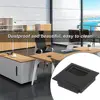 1Pcs Plastic Rectangle Wire Cable Holder Grommet Hole Cover Outlet Port with Black Brush Computer desktop decoration wire box 1