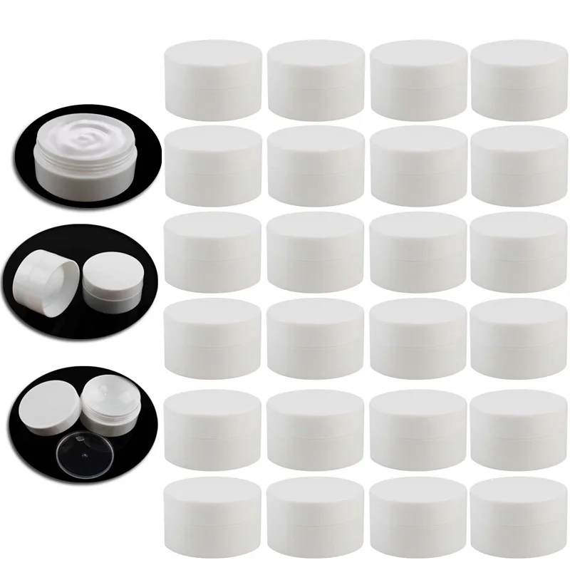 

20/30/50Pcs Cosmetic Jars 3g 5g 10g Empty Makeup Containers Plastic Refillable Bottles for Face Cream Travel Jar with Lid Sample