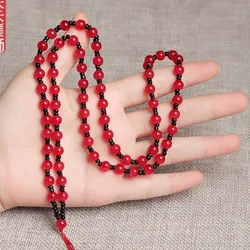 Elegant Jade Beaded Pendant Necklace with Durable Lanyard (WHITE)