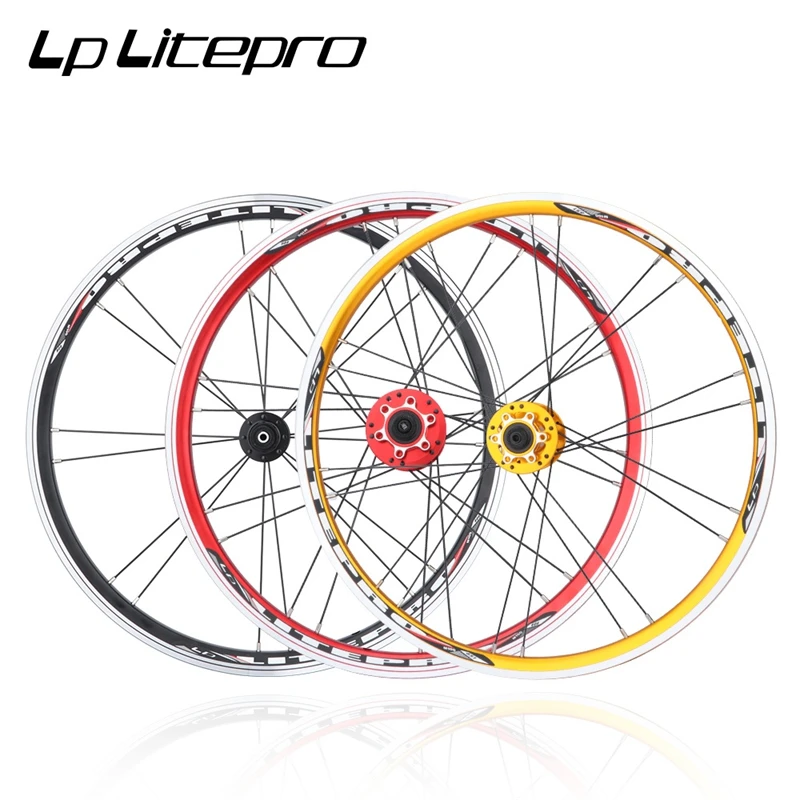 

LP Litepro M100 20 Inch Bicycle Quick Release Wheelset 7/8/9/10/10/11 Speed 406/451 V Brake Disc-brake EIEIO Folding Bike Wheel