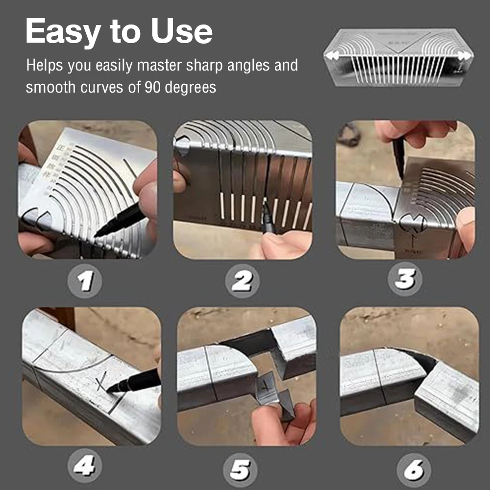 Square Steel Fold 90 Degree Arc Angle Line Drawing Square Tube Fold Circle Tube Right Angle Arc Multi-functional