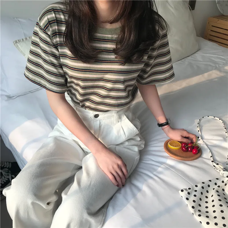 الصيف تي شيرت المرأة 2023 الصيف المشارب تي شيرتات...