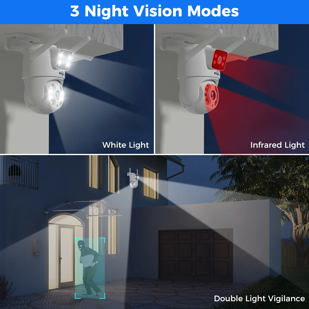 Hiseeu   ī޶,  , 4X  , AI ΰ , ONVIF  ߿  PTZ IP ī޶, 4K 8MP