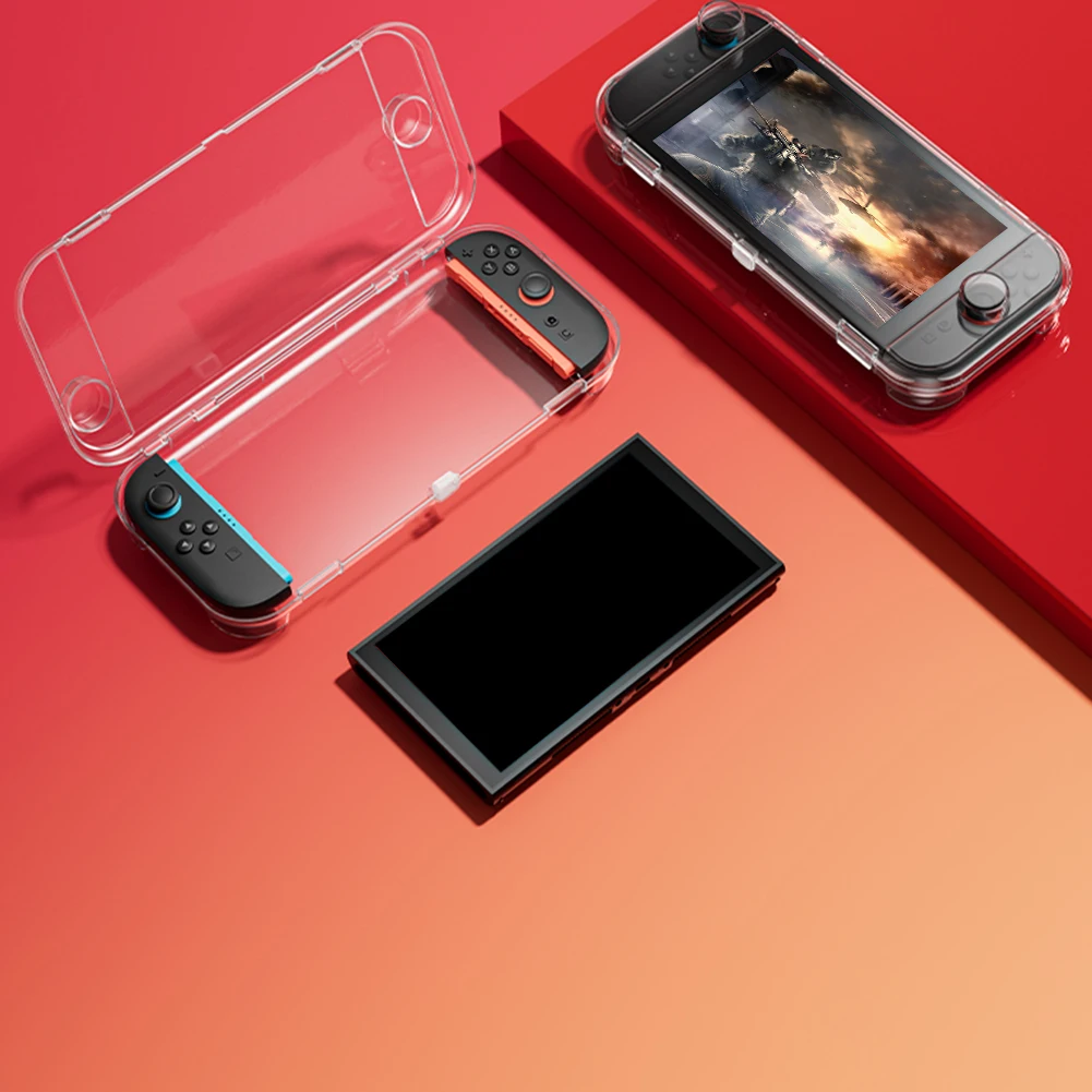 Clear Storage Case Holds 12 Game Cards Hard Shell Case Game Console Cover Slim Carrying Case for Nintendo for Switch 2