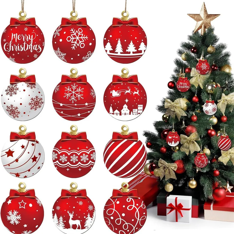 Decorazione Albero Di Natale Animale Ciondolo Ornamentale Scoiattolo Procione 2D - Ornamento Natalizio Ornamento Acrilico Animali