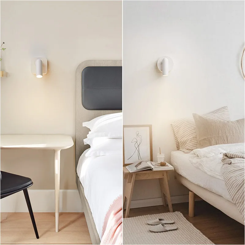 Indoor 3W Led Ceiling Wall Light Modern Style Folding Rotation Home Hotel Bedroom Bedside Living Room Reading Wall Lamp Switch