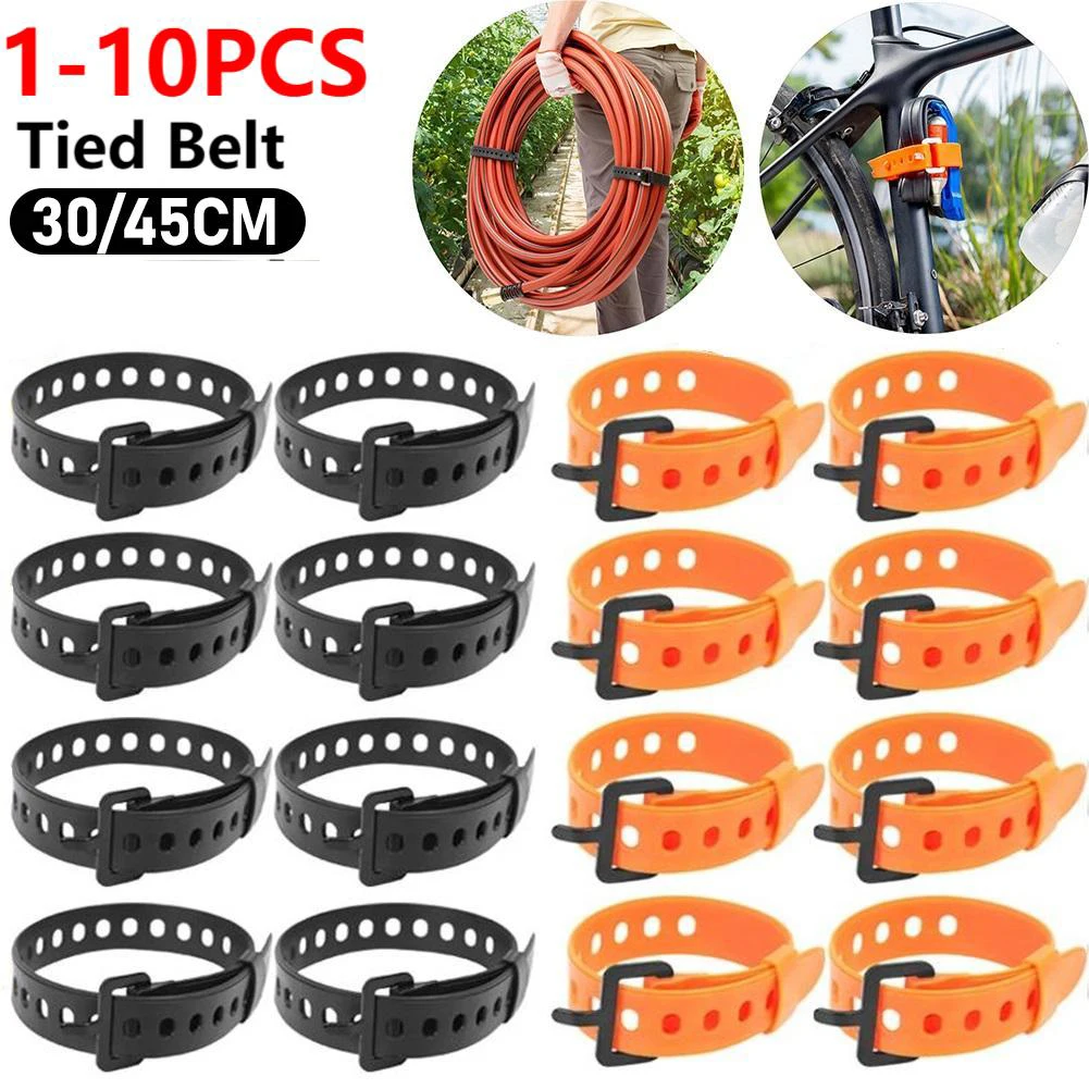 1-10PCS Travel Tied Belt Durable Rubber Tension Strap Cargo Tie Down Luggage Lash Belt for Camping Cargo Storage Belt Buckle