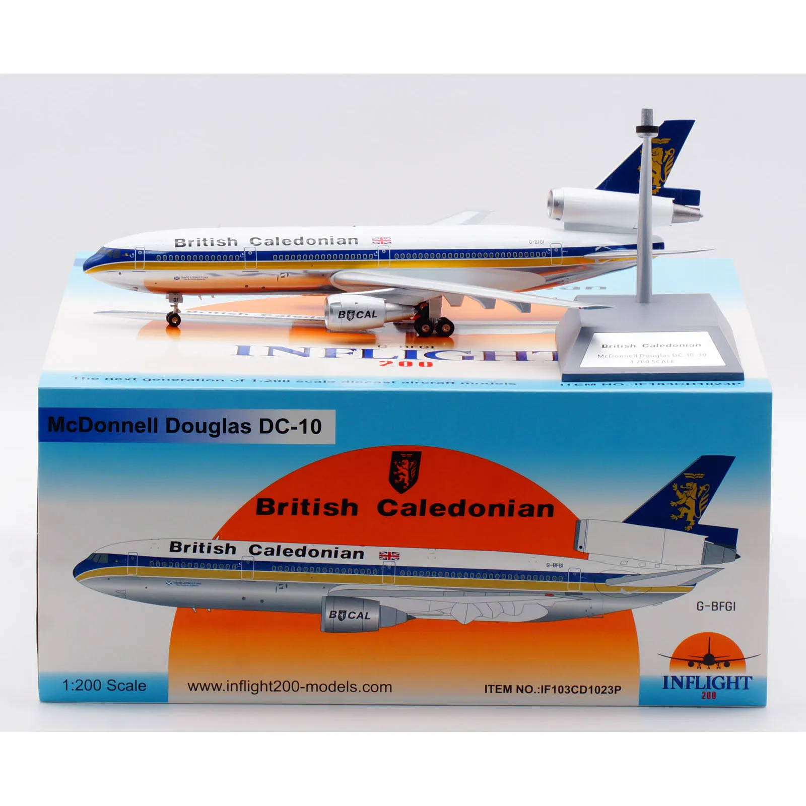 

IF103CD1023P Alloy Collectible Plane Gift INFLIGHT 1:200 British Caledonian Airways McDonnell DC-10-30 Diecast Jet Model G-BFGI