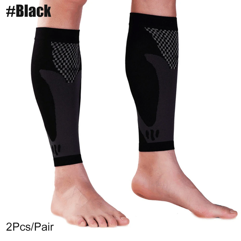 Tcare 1 Pair Compression Calf Sleeves for Men & Women - Compression Socks - for Running, Shin Splint, Medical, Travel, Nursing