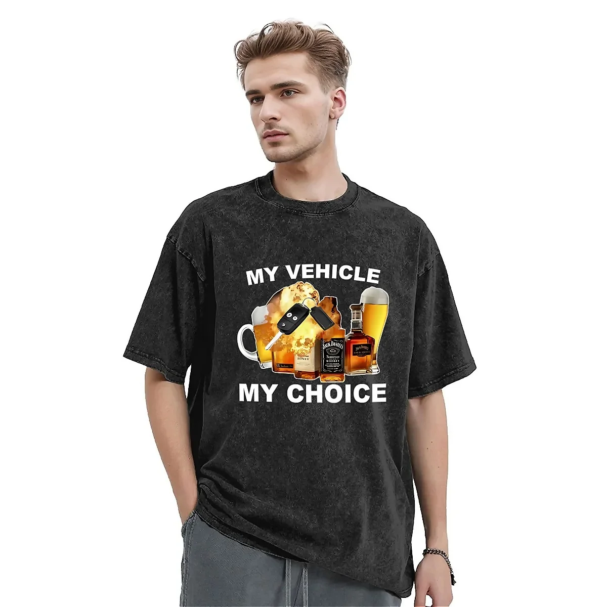 

Футболка My автомобиль My Choice, летние классические футболки с принтом в эстетике, 2024 простая футболка в стиле Харадзюку, мужские футболки с коротким рукавом