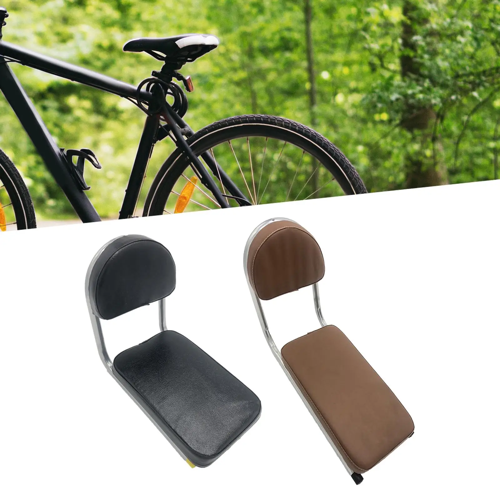 Bicycle Rear Seat Cushion PU Saddle for Biking Riding Supplies