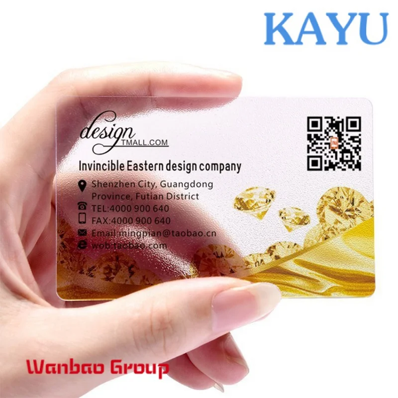 Custom  Custom Printing PVC Transparent Card Luxury VIP Plastic Transparent Business Cards with Your Name custom waterproof custom printing plastic business cards 300gsm 600gsm pvc blank membership card plastic name card