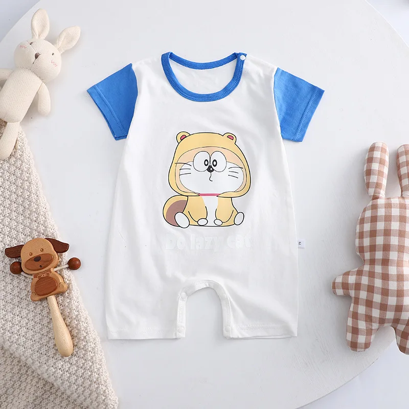 best baby bodysuits New Summer Newborn Baby Boys Girls Cartoon Kids Romper Short Sleeve Cotton Toddler Infant Jumpsuit Baby Clothes One Piece Outfit coloured baby bodysuits Baby Rompers