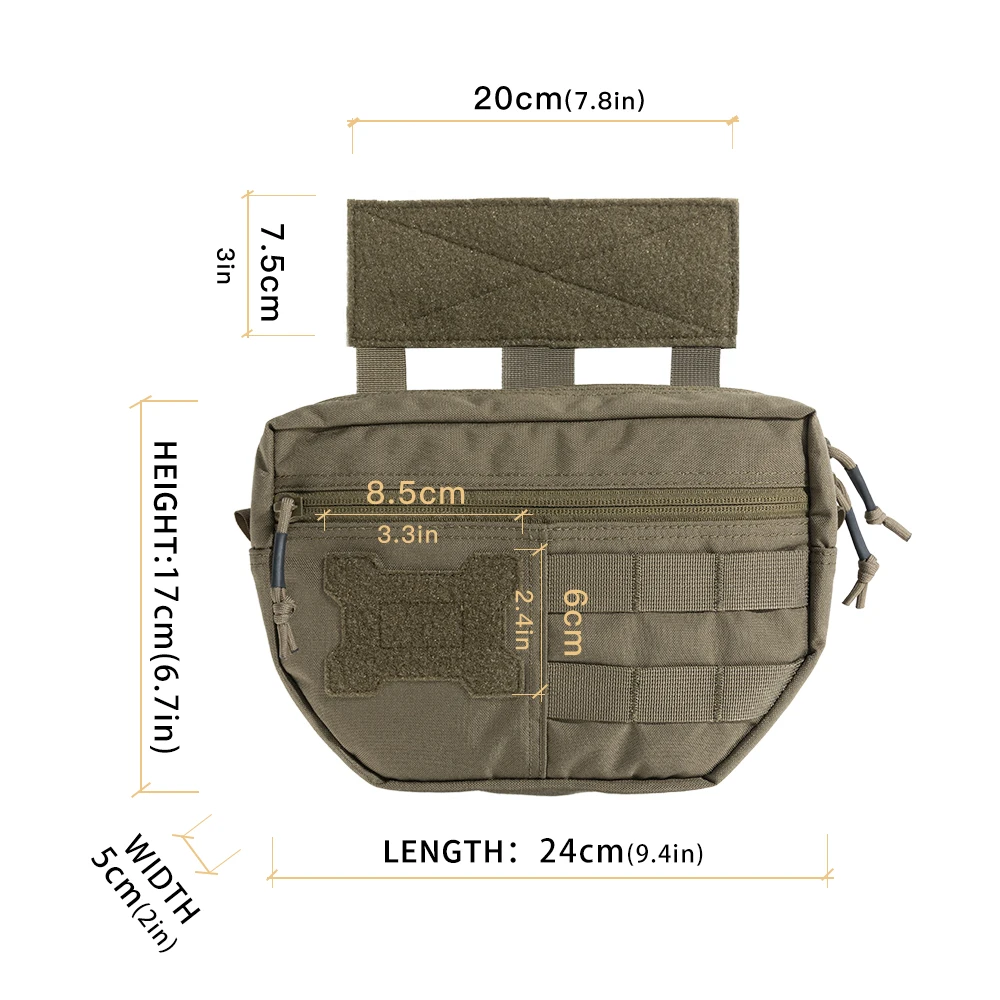 Double Layer Outdoor EDC Pack Men Tactical Molle Waist Pouch Nylon Vest Hang Pouch Fanny Pack Camping Hunting Accessories Bags 2
