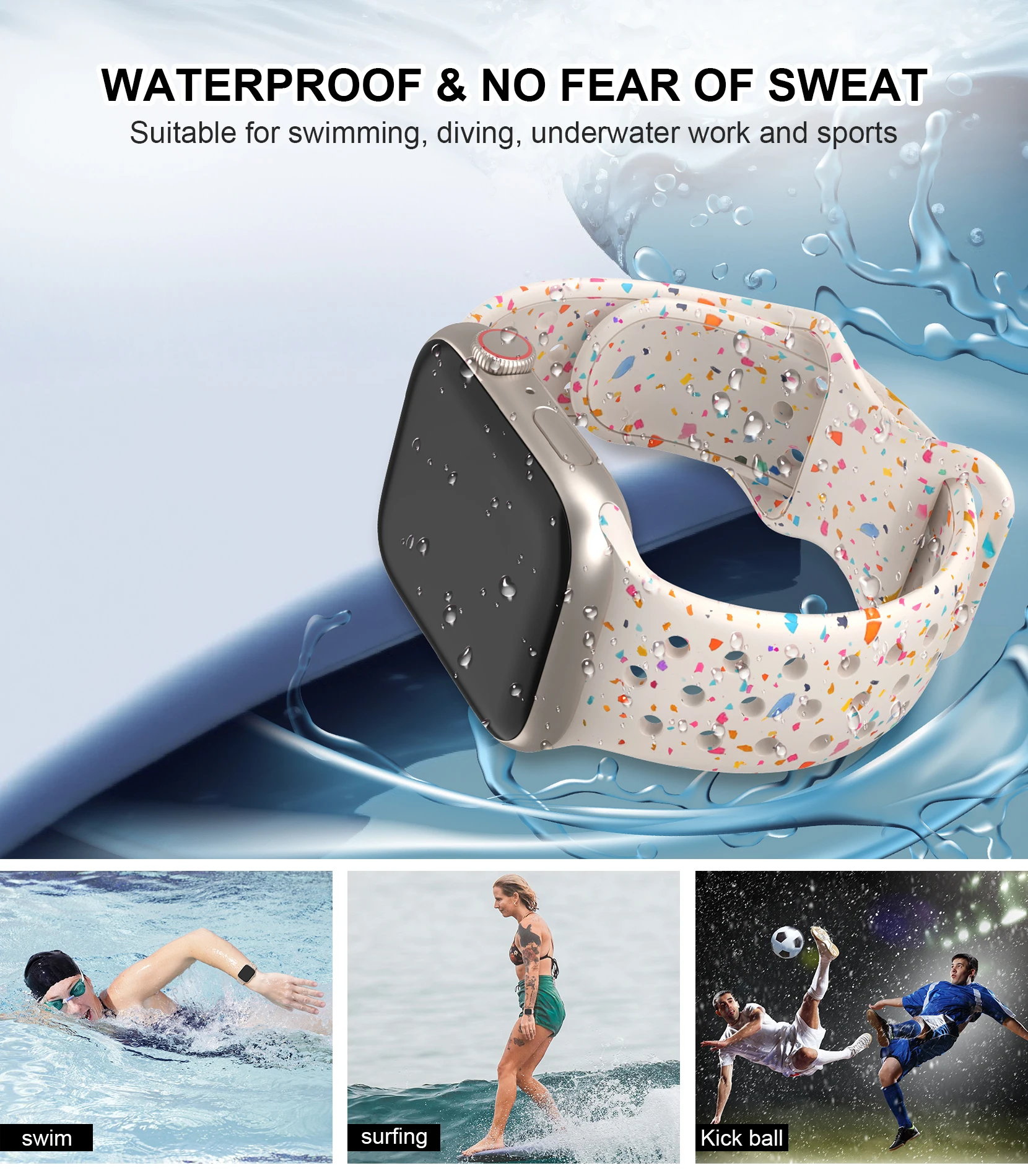Breathable Sport Silicone Strap