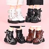 Ob11 Doll Locomotive Style Leather High Top Shoes Doll Casual Shoes With Shoelace For Penny, YMY, Ob11, Obitsu 11, Holala, Gcc 1