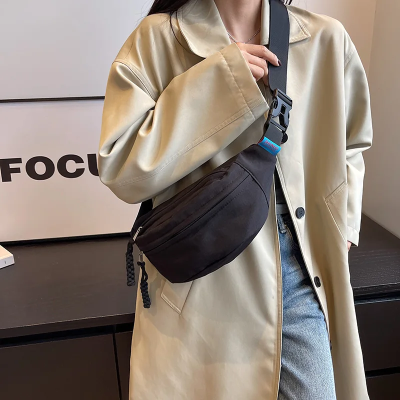 Women's Oxford Chest Pack Ladies Leisure Simplicity Crossbody Bags Female Versatile Shoulder Bags Fashion Sports Light Small Bag