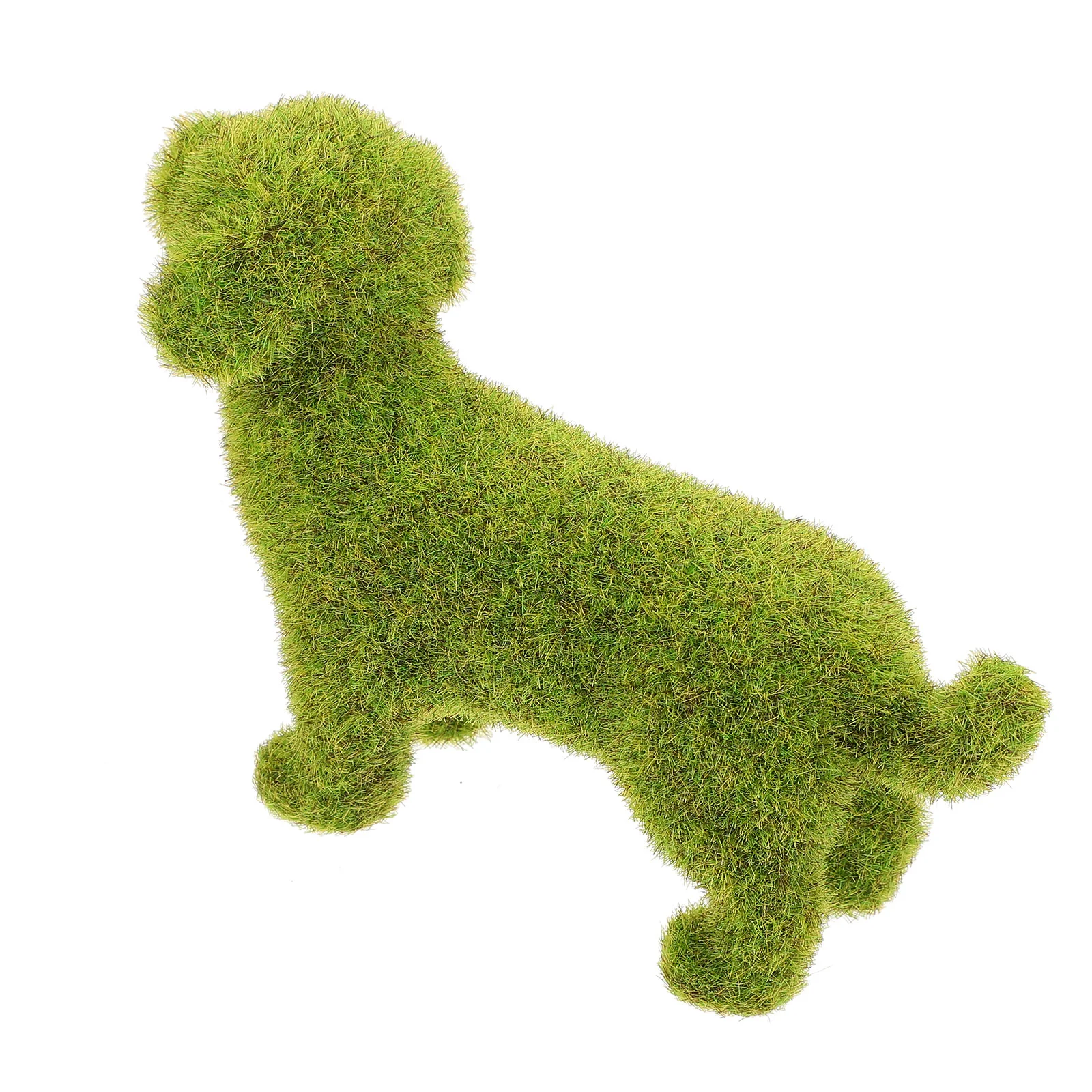 

English title: Doitool Decoraciones Para Salas De Casa Dog Statues Flocking Dog Figurine Garden Animal Garden Figurines Standing