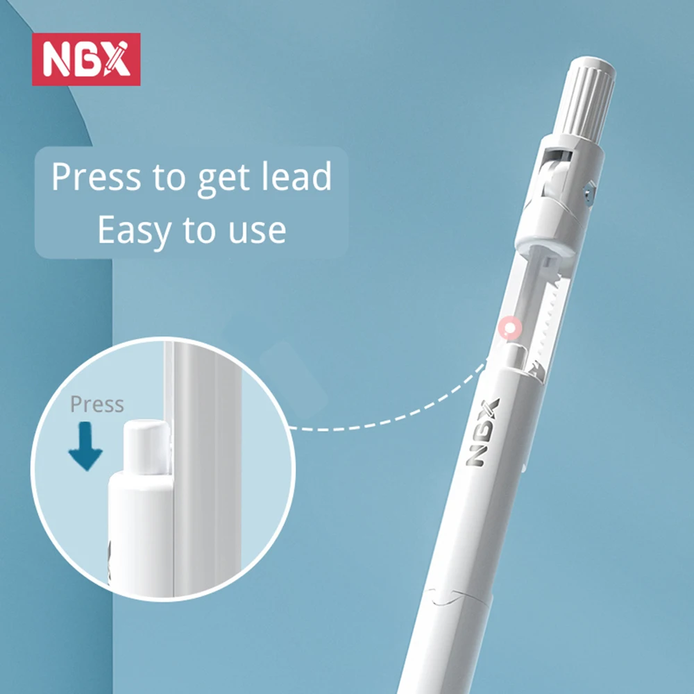 NBX 전문 나침반, 기계 연필, 수학 기하학 그리기 도구, 0.7mm 리드, 6 지우개 및 눈금자 문구