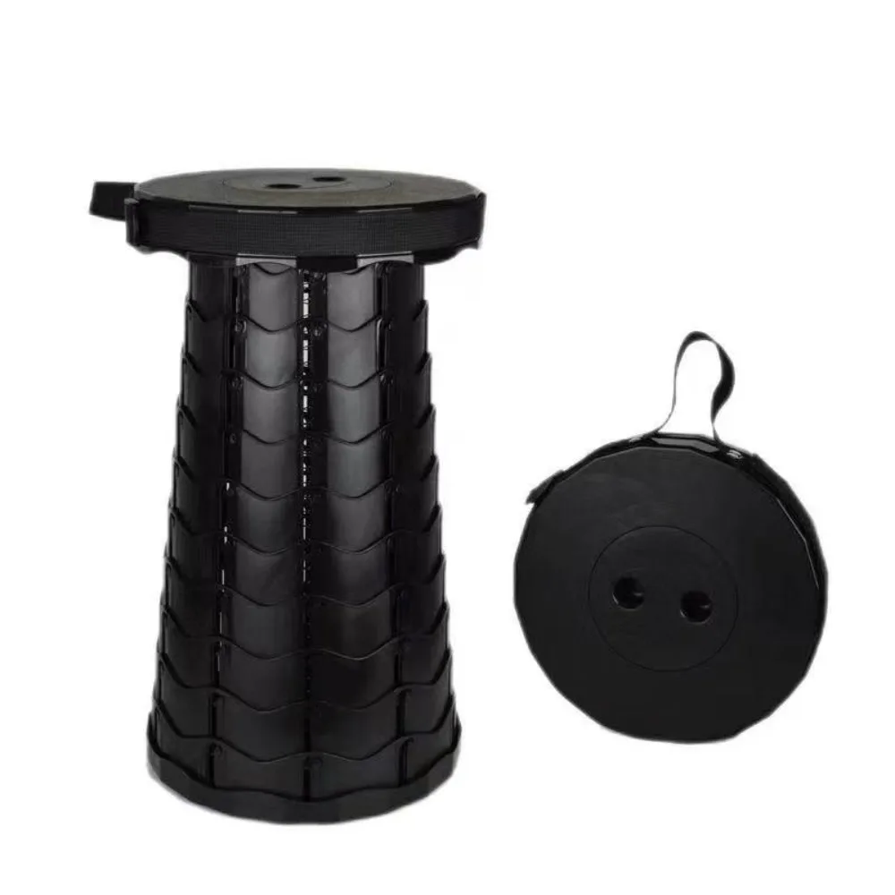 Adjustable Outdoor Travel Camping Folding Stool Plastic Fishing Stool Portable Storage Folding Telescopic Stool Storage Stool
