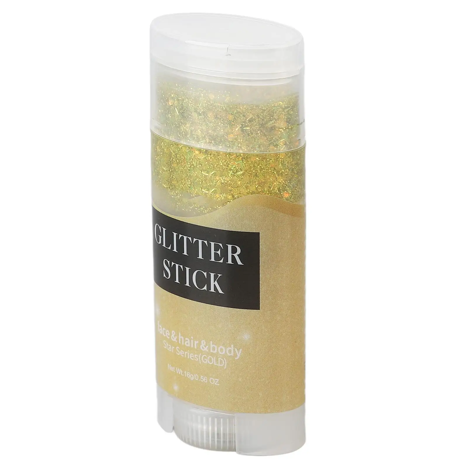 Long-Lasting Gold Glitter Stick Gel for Festivals-Sparkling Chunky Portable Sequin Decoration