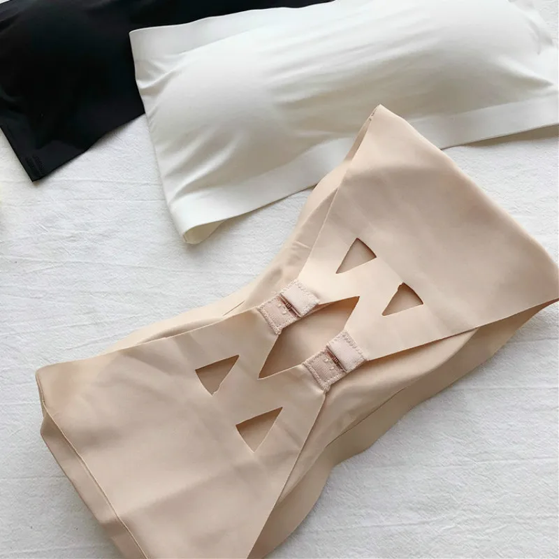 New One Piece Seamless Tube Tops Women Invisible Bra Intimates Strapless Bustier Bandeau Breathable Wrapped Chest Underwear 1