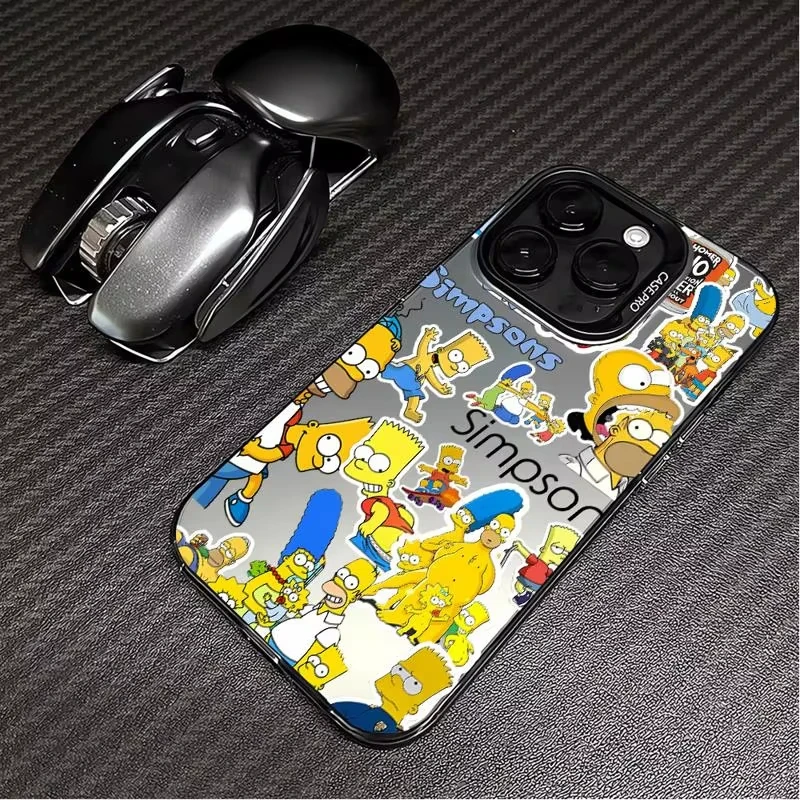 漫画シンプソンズ電話ケース Iphone 16 15 14 13 12 11 プロ