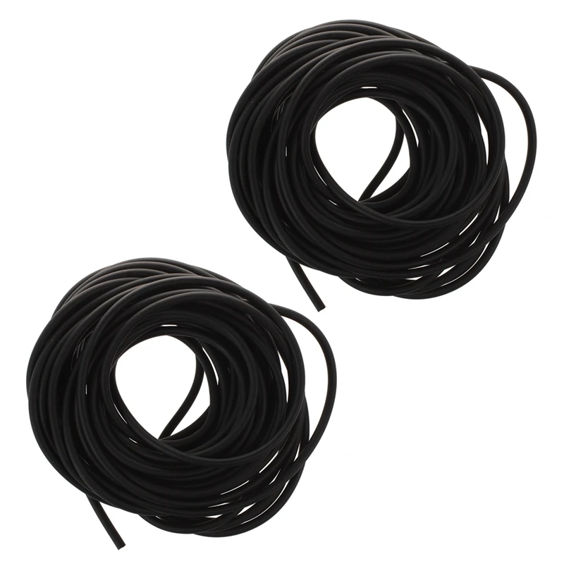 

2X Tubing Exercise Rubber Resistance Band Catapult Dub Slingshot Elastic, Black 10M