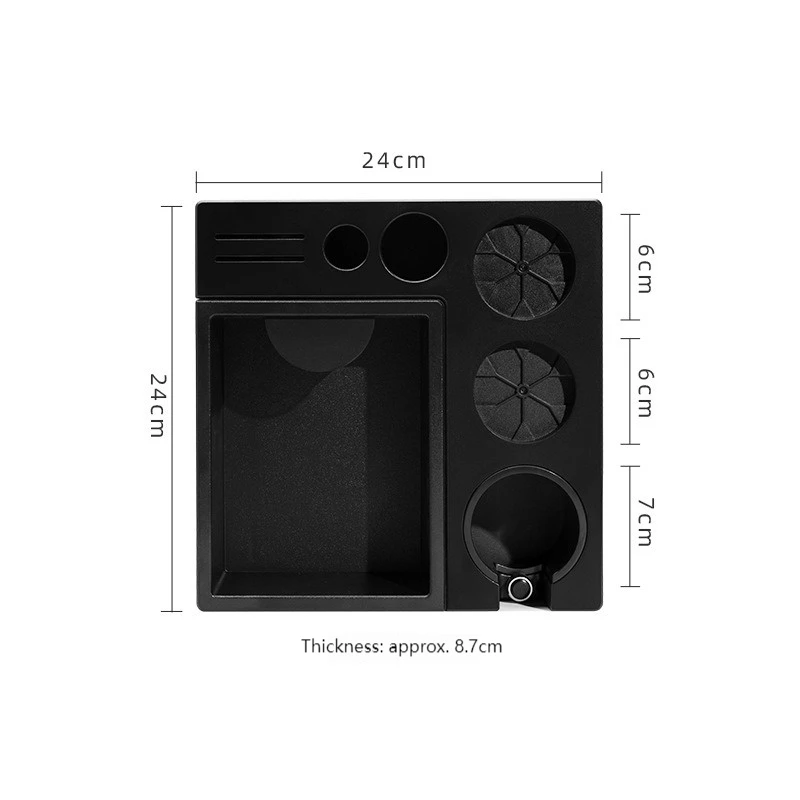 ABS Coffee Tamping Station with Knock Box and Storage