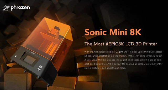 Phrozen Sonic Mini 8K S Stampante 3D Resina - Schermo 7.1" 8K, 22μm Precisione, Per Principianti - Foto 4