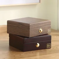 Casegrace Mini Magnetic Wooden Small Jewelry Box Storage Organizer Travel Wood Velvet Necklace Earring Ring Jewellery Case 1