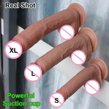 7/8 Inch Huge Realistic Dildo Silicone Penis Dong with Suction Cup for Women Masturbation Lesbain Anal Sex Toys for Adults 18 5