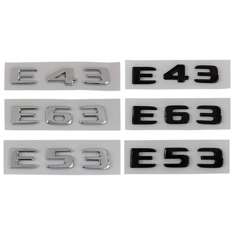 

New 3D ABS Chrome Rear Trunk Badge Decal E43 E53 E63 S Emblem Logo Sticker For Mercedes Benz AMG W211 W212 W213 Car Accessories