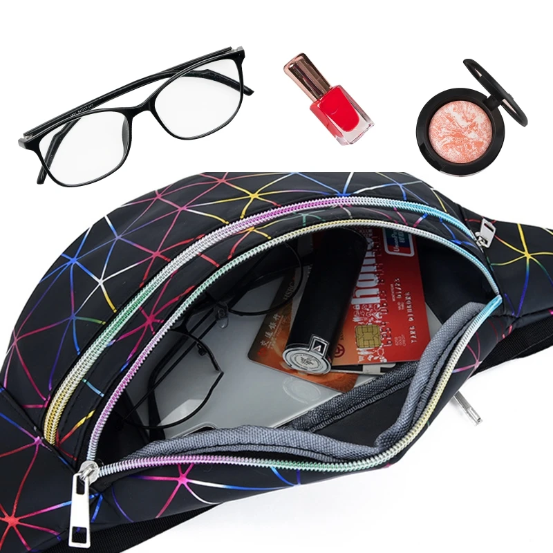 

Running Shiny Waist Bag, Men Women Sports Waist Belt Pouch Mobile Phone Pouch Gym Sports Bags Running Belt Fanny Pack